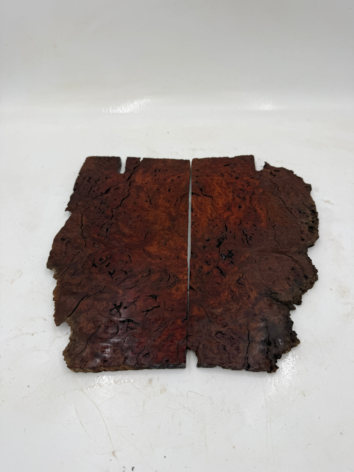 Red Gum Burl Box making Timber 285 x 150 x 9mm (2 Pieces)