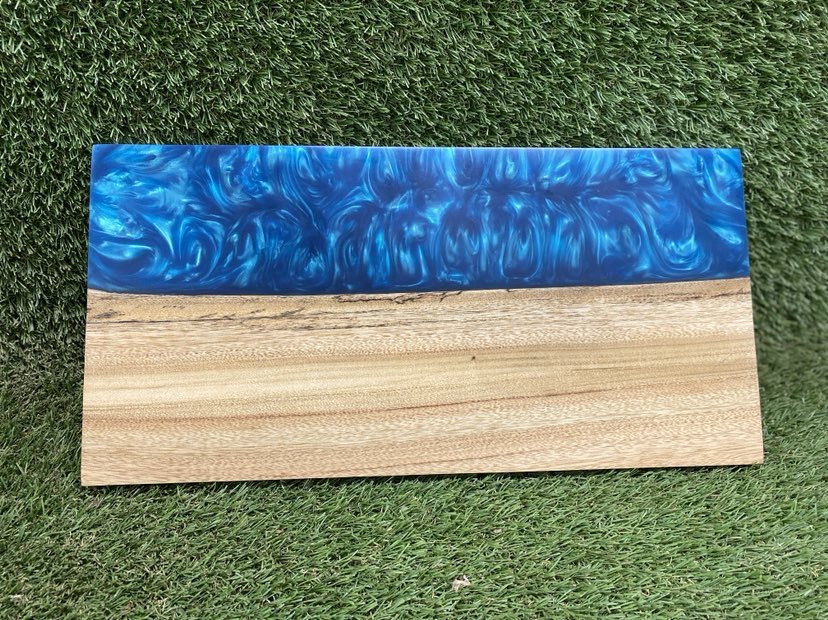 Camphor Laurel Timber Resin Cheese Board made by Claire