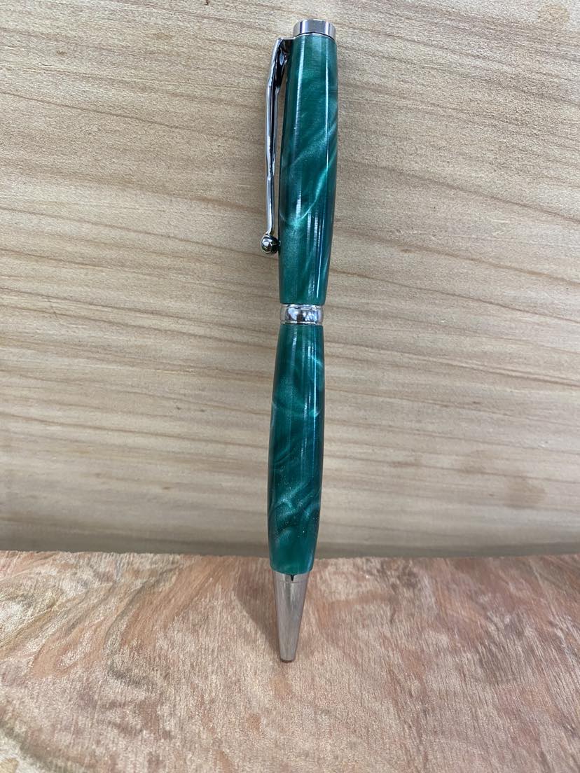 Lime and Chrome Slimline Pen