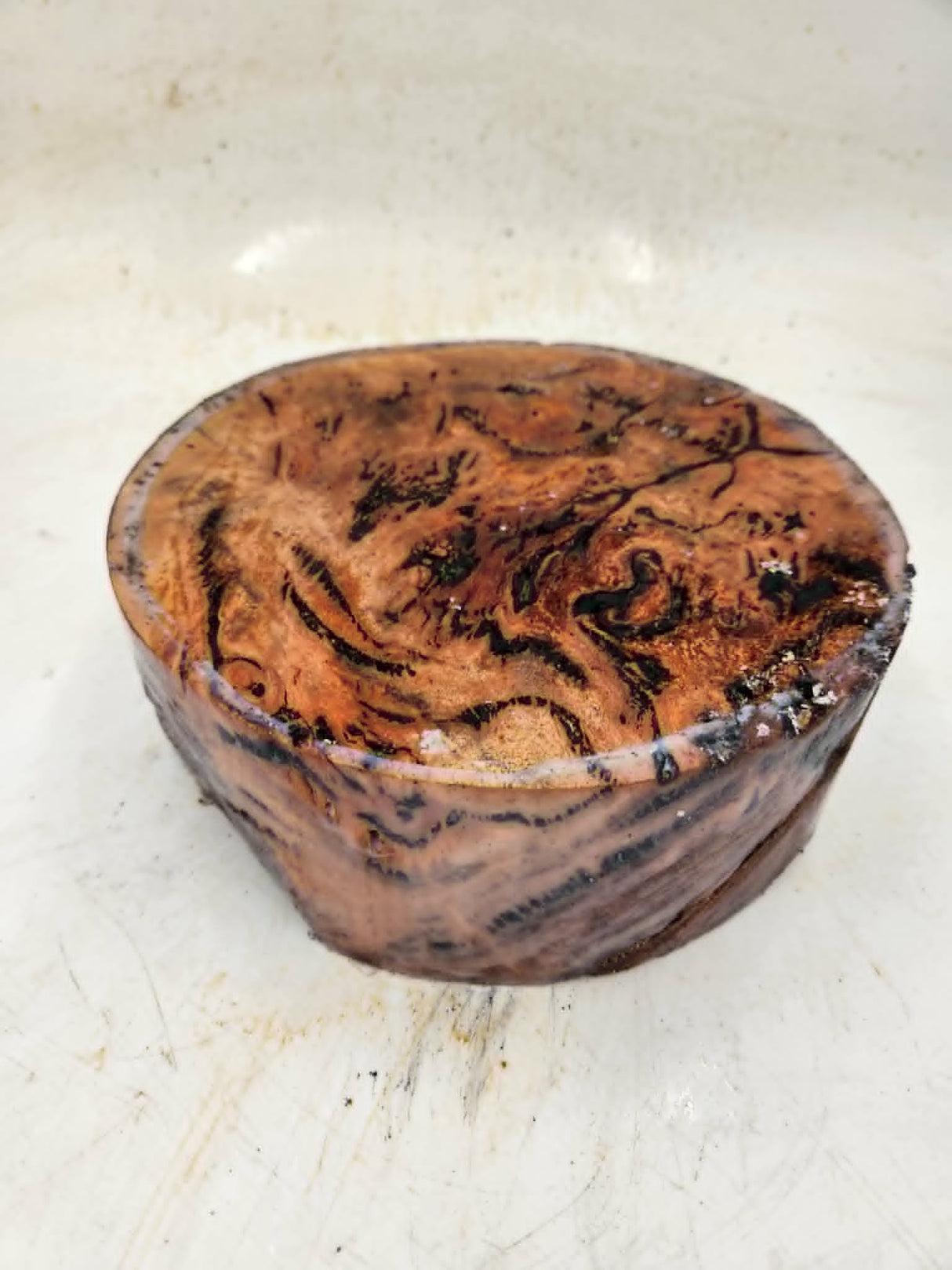 Forest Red Gum Burl Bowl Blank 220x220x80mm