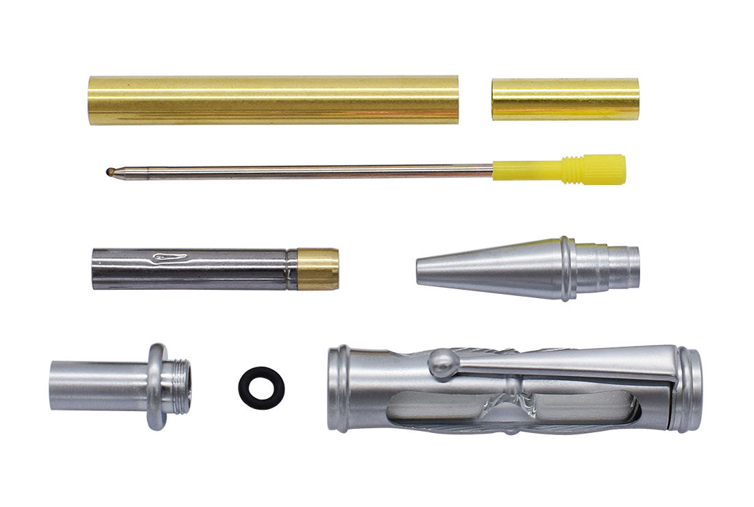 Hourglass Twist Pen kit - Satin Chrome