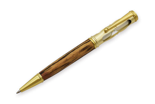 Hourglass Twist Pen Kit - Satin Gold