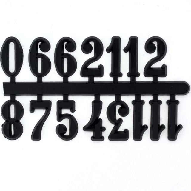 Numerals 12mm Black Arabic