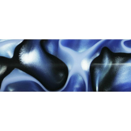 Pen Blank Single acrylic Royal Blue with White and Black Lines