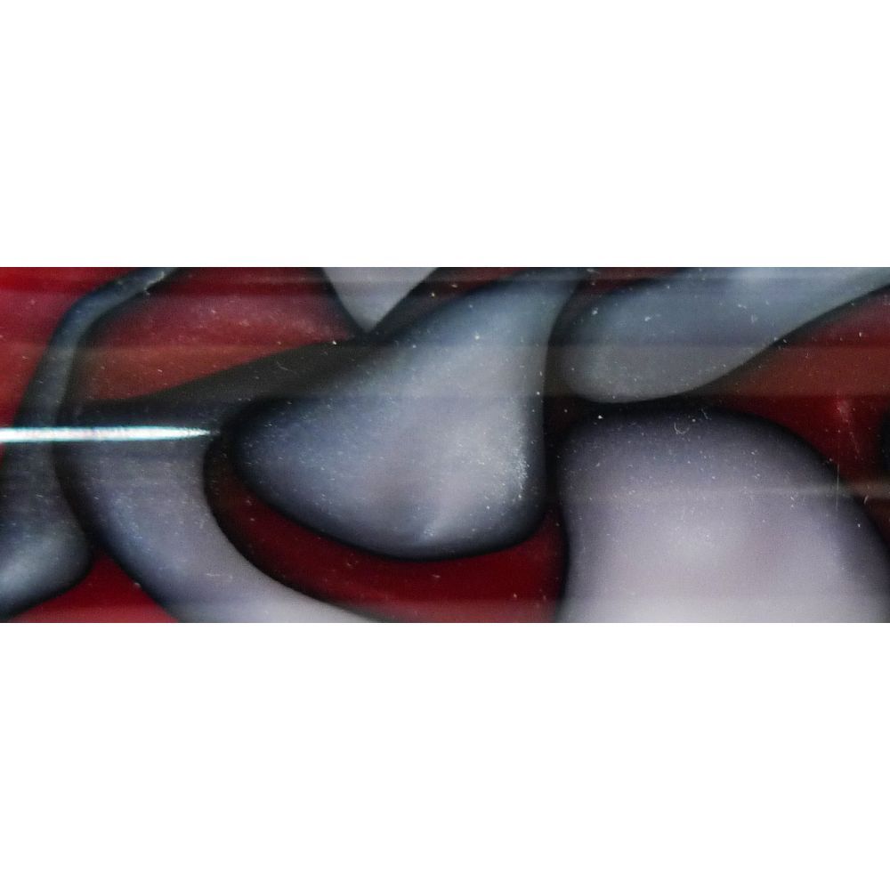 Pen Blank Single Acrylic Red & White with Black Lines