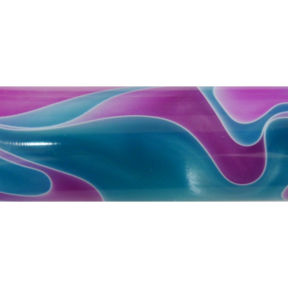 Pen Blank Single Acrylic Aqua and Pink