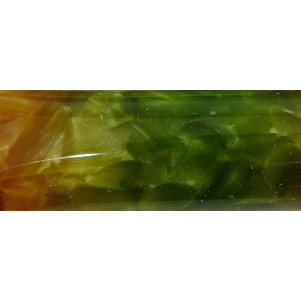 Pen Blank Single acrylic Brown and Green Crush