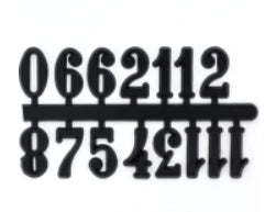 Numerals 10mm Black Arabic