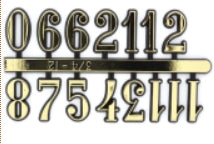 Numerals 20mm Gold Arabic