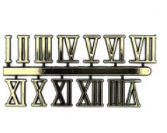 Numerals 16mm Gold Roman