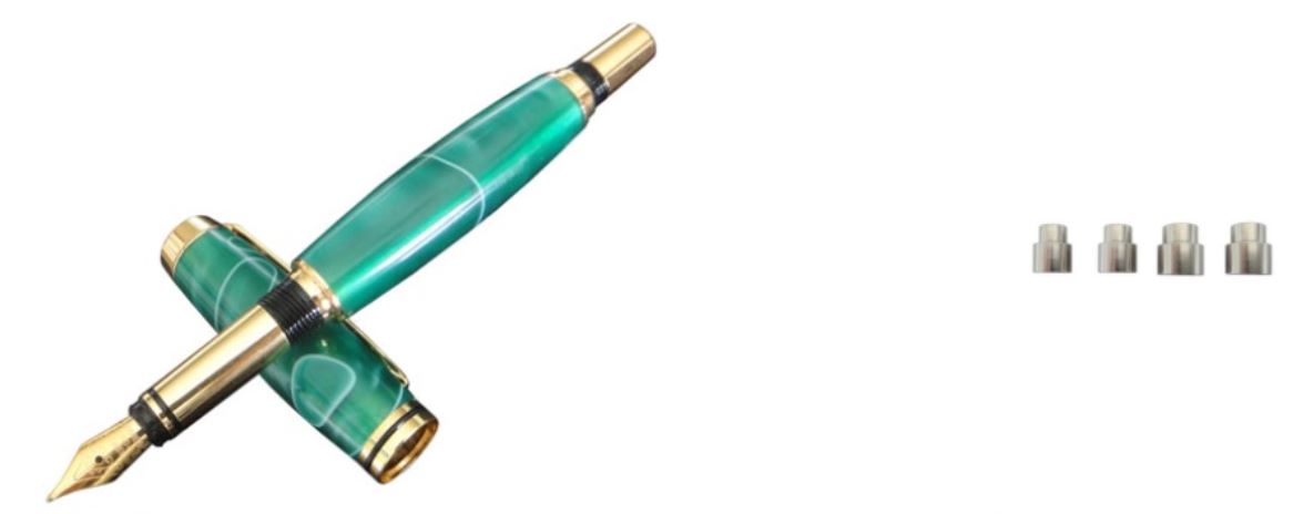 JR Gent Fountain Pen Improved Model - Gold with Bushings