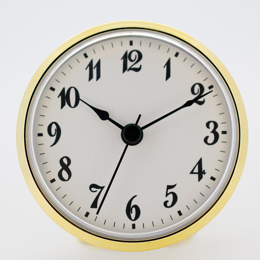 Clock 85mm White Arabic