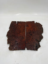 Red Gum Burl Box making Timber  285 x 150 x 9mm (2 Pieces)