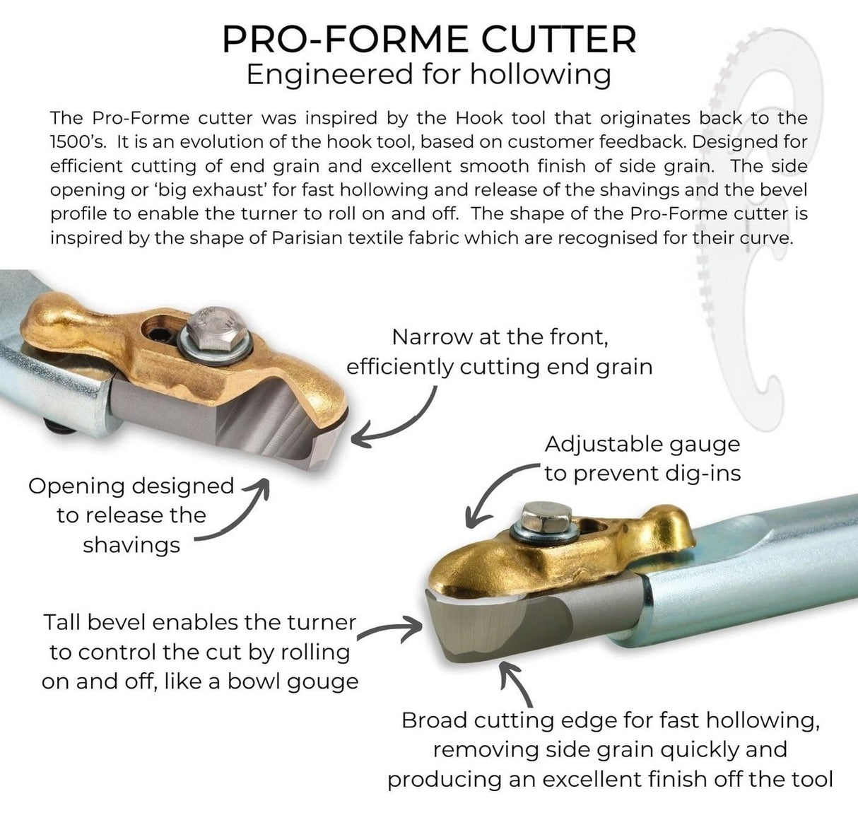 Pro-Forme Hollowing Kit #2 (Handle, Bent & Straight)