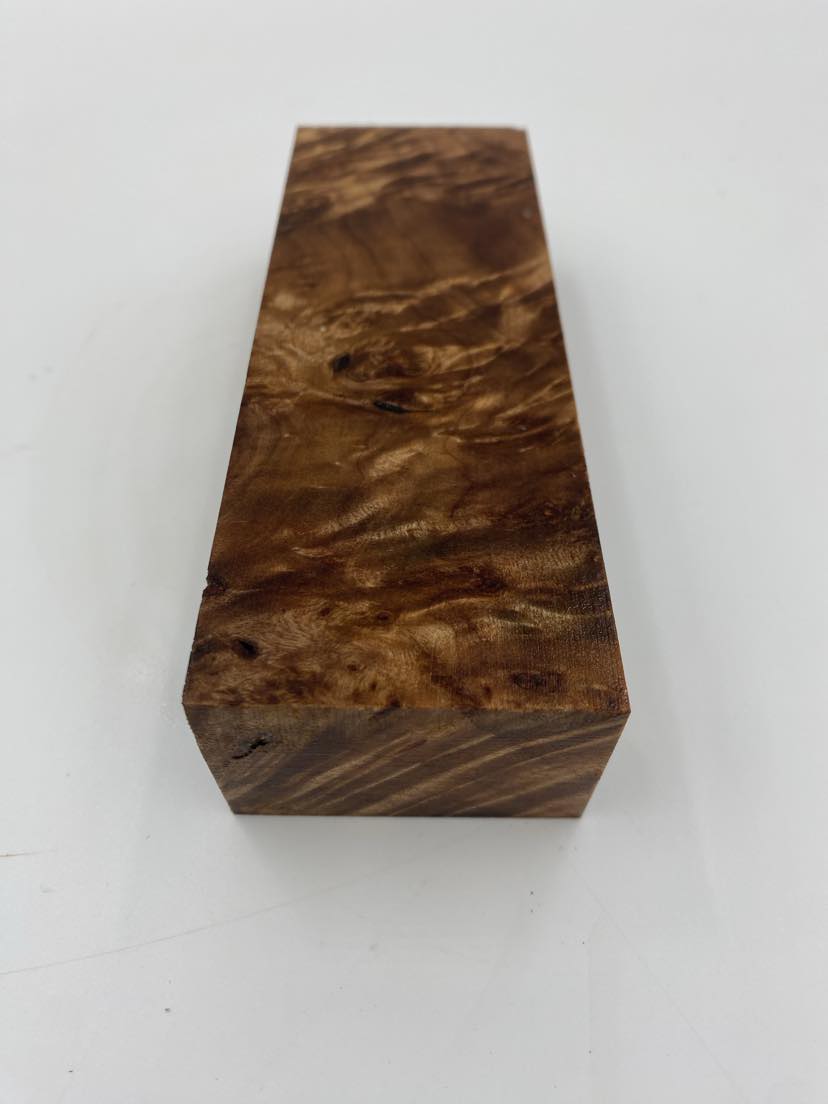 Willow Burl Stabilised Knife Scale 150 x 50 x 30mm