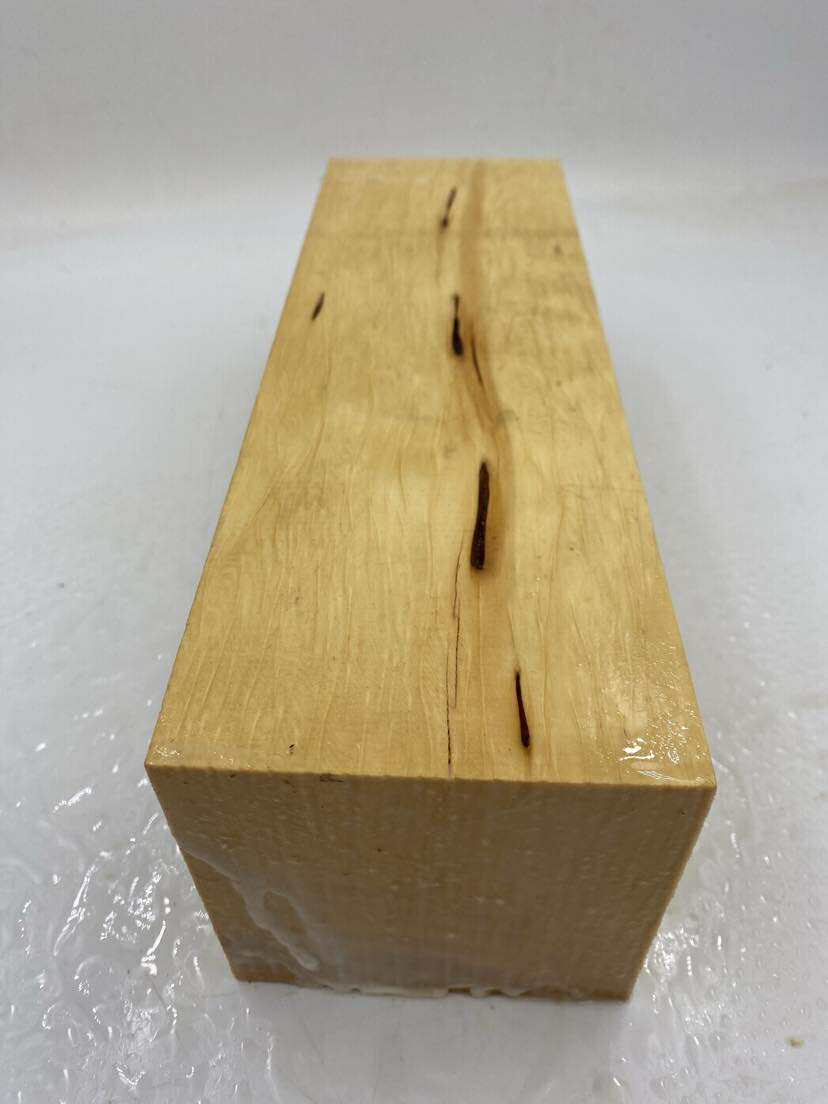 Huon Pine Spindle with Whitebait 300 x 100 x 100mm