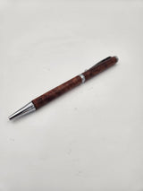 Red Mallee Burl Slimline Pen - Chrome