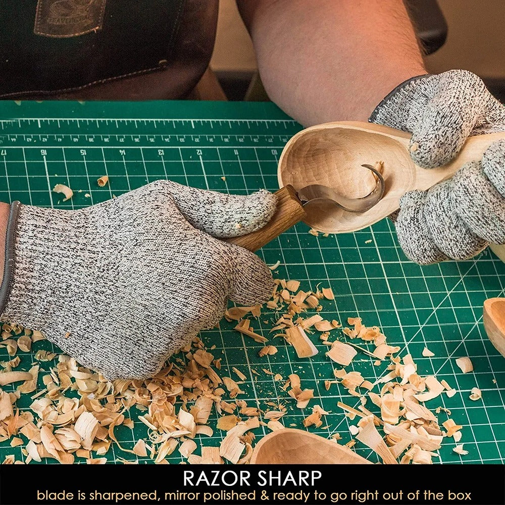 Spoon Carving Knife 25mm With Oak Handle