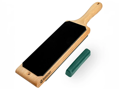 Dual Sided Leather Strop with Polishing Compound