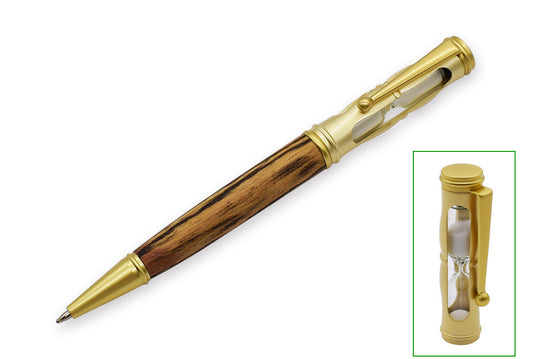 Hourglass Twist Pen Kit - Satin Gold