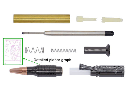 Eagle Click Pen Kit - Gun Metal