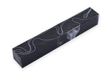 Pen Blank Single Acrylic Black with White Lines