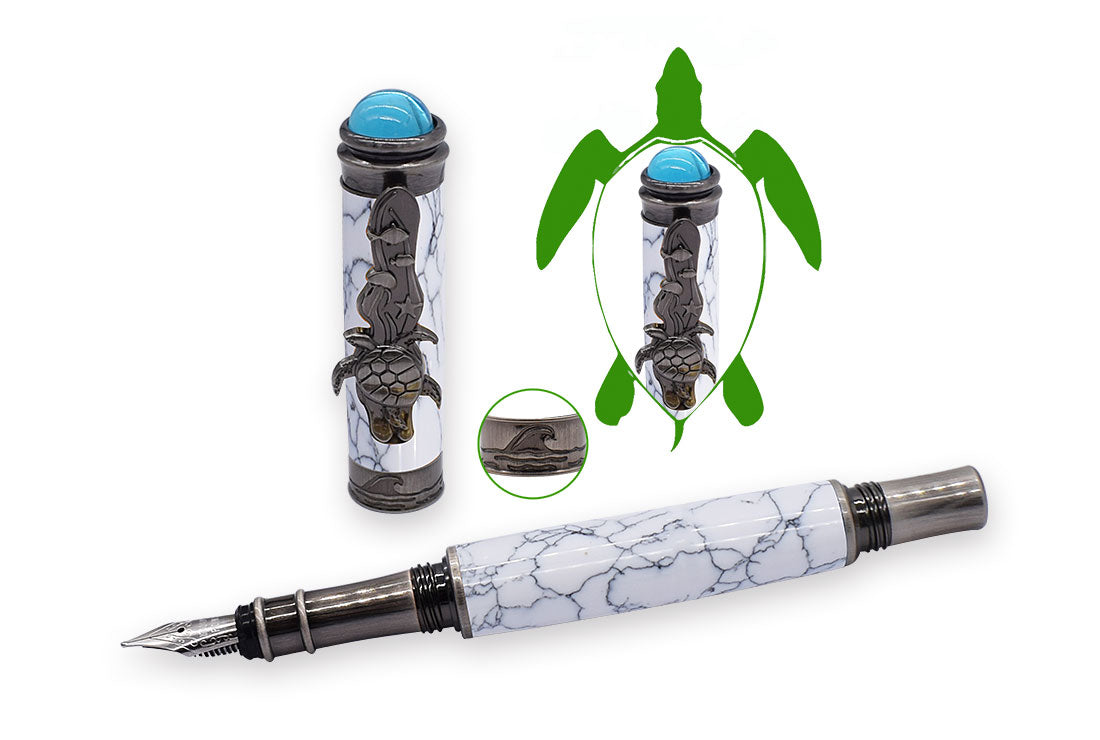 Turtle Fountain Pen Kit - Gun Polish