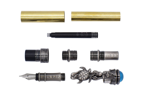 Turtle Fountain Pen Kit - Gun Polish