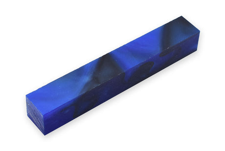 Pen Blank Single Acrylic Dark Blue with Black Lines