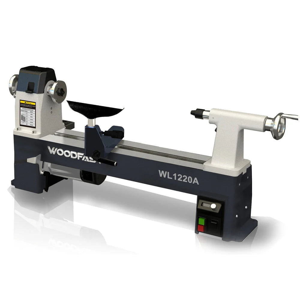Woodfast 318mm (12") Swing x 508mm (20") Between Centres 0.75HP 240V Super Heavy Wood Lathe WL1220A