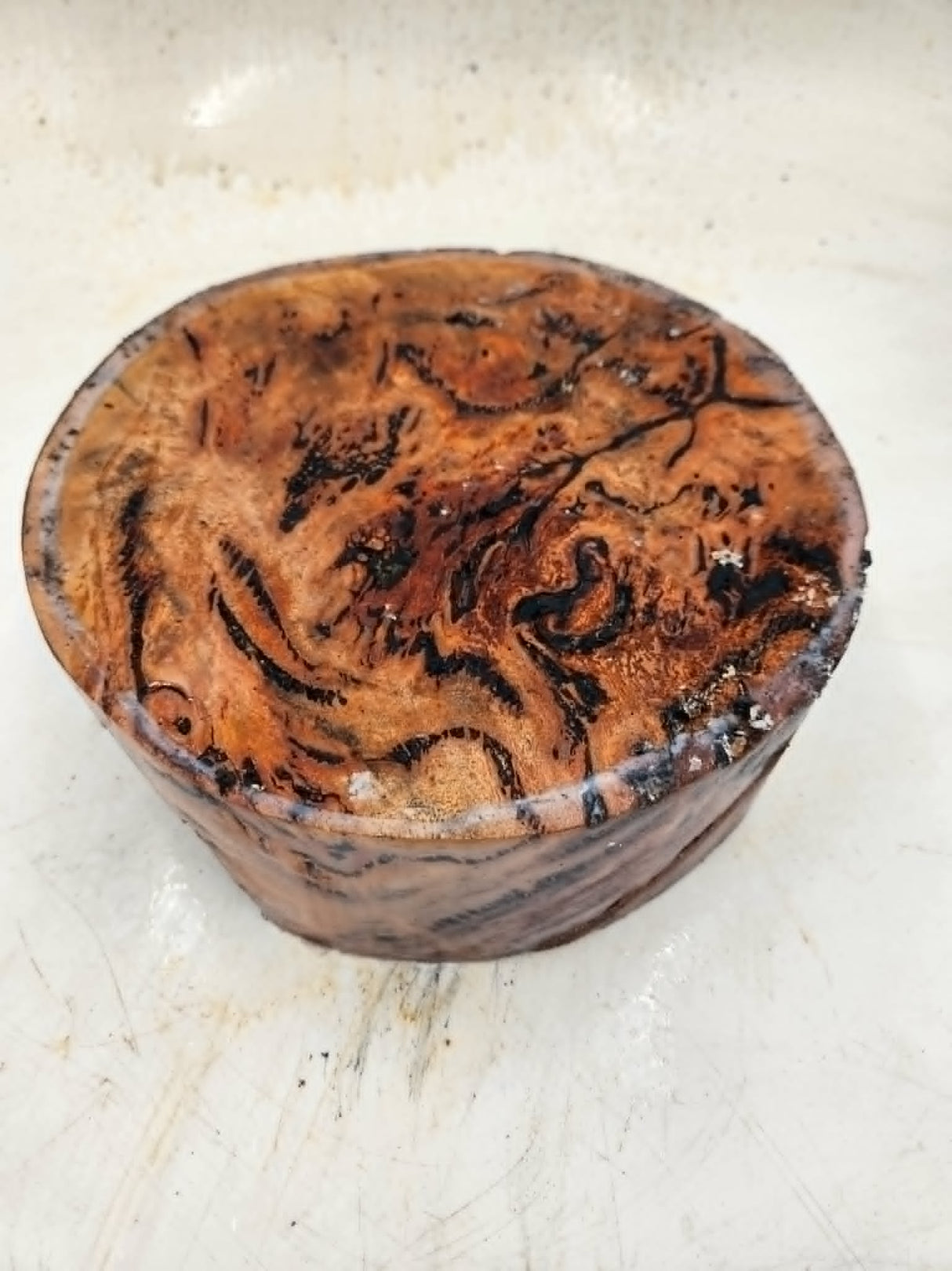Forest Red Gum Burl Bowl Blank 220x220x80mm