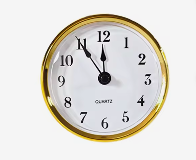 Clock 80mm Gold Arabic