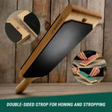 Dual Sided Leather Strop with Polishing Compound