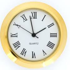 Clock 36mm White Face Roman