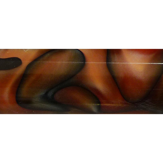 Pen Blank Single acrylic Coral with Black Lines