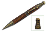 Antique Bronze Polish Pirate Skull Twist Pen