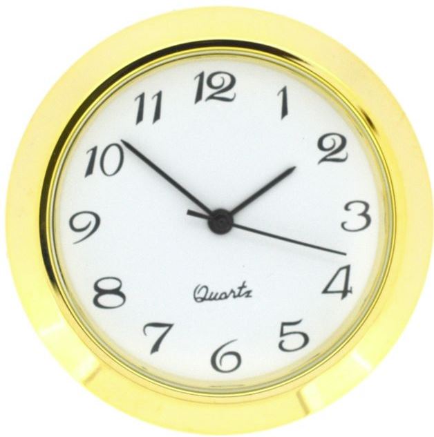 Clock 50mm White Arabic