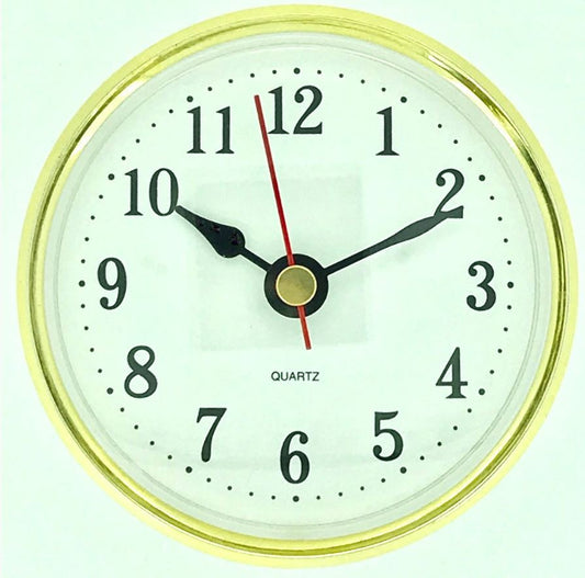 Clock 70mm White Arabic