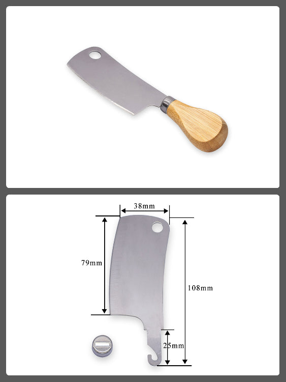 Cleaver Style Cheese Knife Kit
