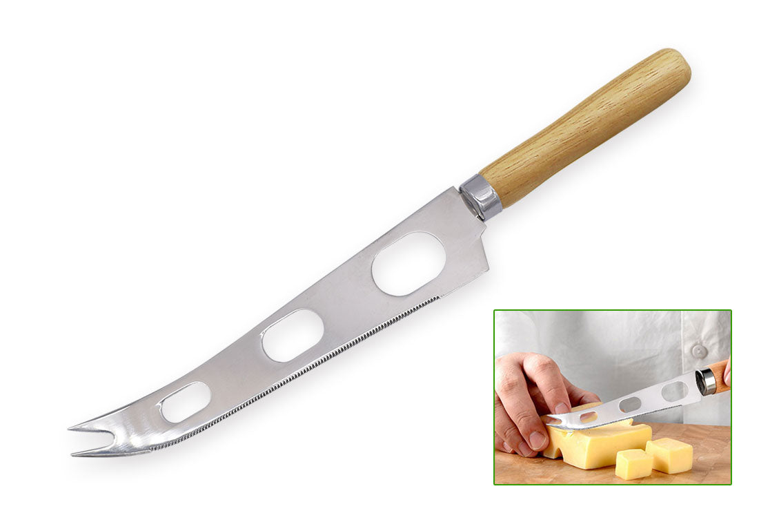 Stainless Steel Holey Cheese Knife - Serrated Kit