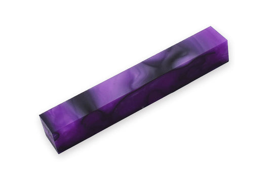 Pen Blank Single Acrylic Light Purple with Black Lines